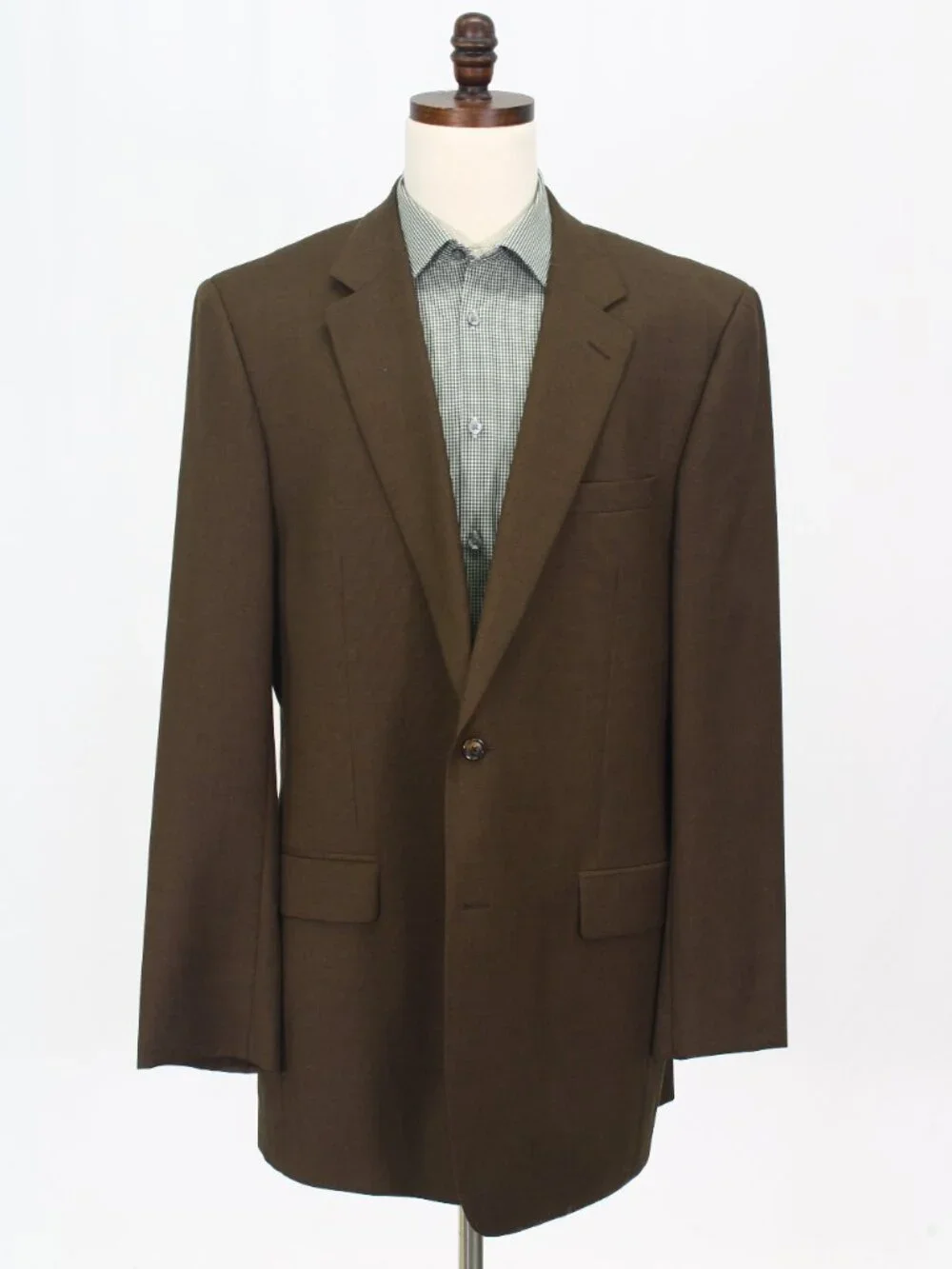 Jos. A. Bank 46L 41x32 Brown Full Suit 2-Button Solid R959